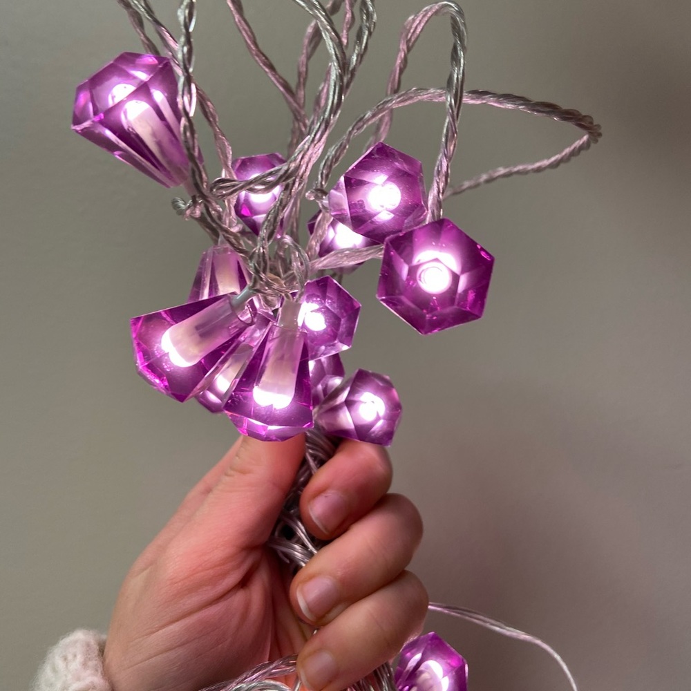 IKEA Ramsta Purple Diamond String Lights